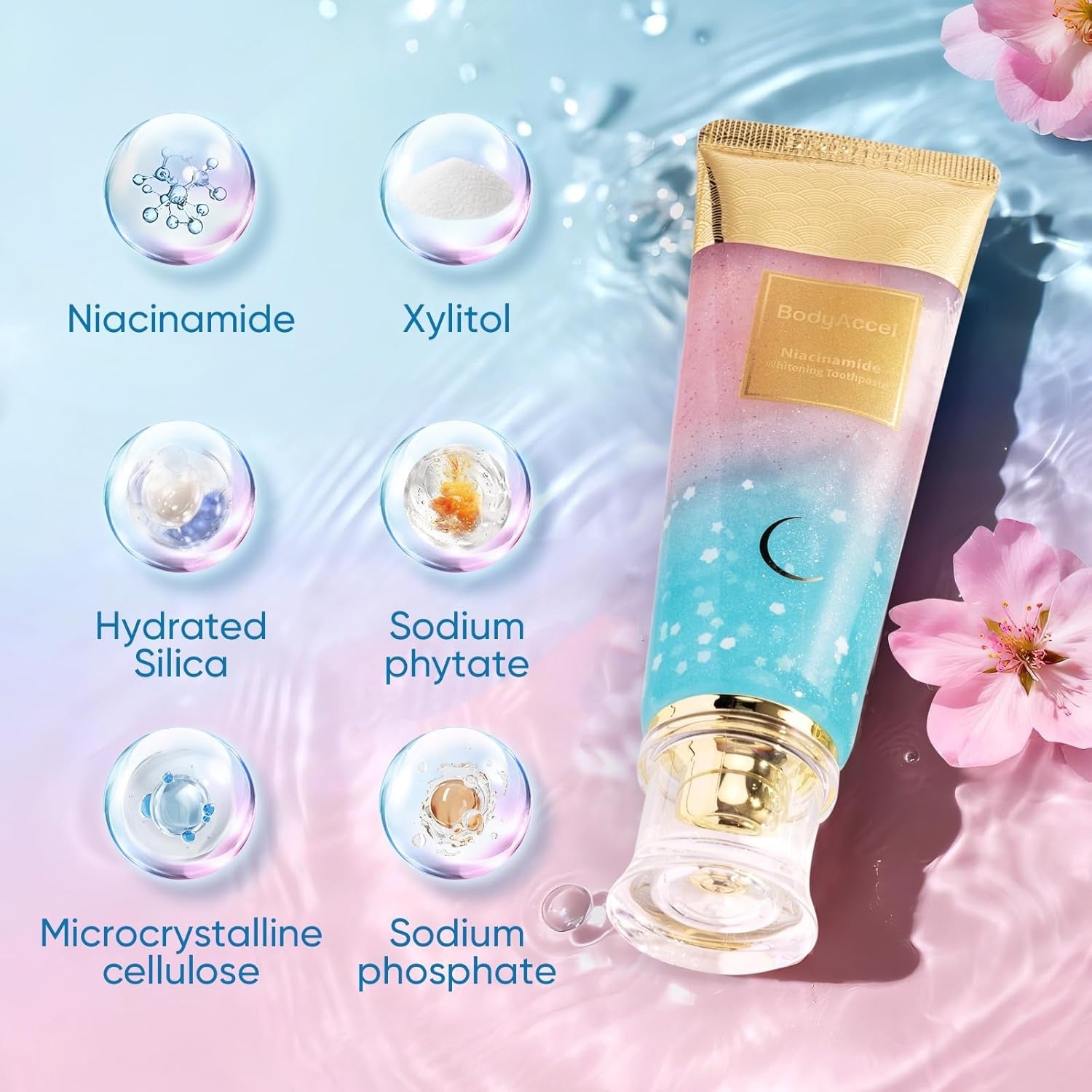 Οδοντόκρεμα λεύκανσης Bodyaccel με νιασιναμίδη